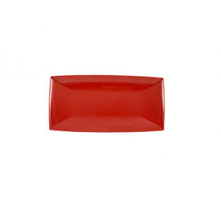 Thunder 16-1/8" X 8", 1-1/8" Deep, Rectangle Tray, Classic Pure Red, Melamine, Dozen
