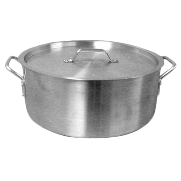 Thunder 20 Qt, Brazier Pot With Lid, Aluminum, Mirror-Finished, Each