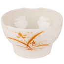 Thunder 10 Oz, 4-1/2" Diameter X 2-5/8" Height, Wavy Rice Bowl, Gold Orchid, Melamine, Dozen