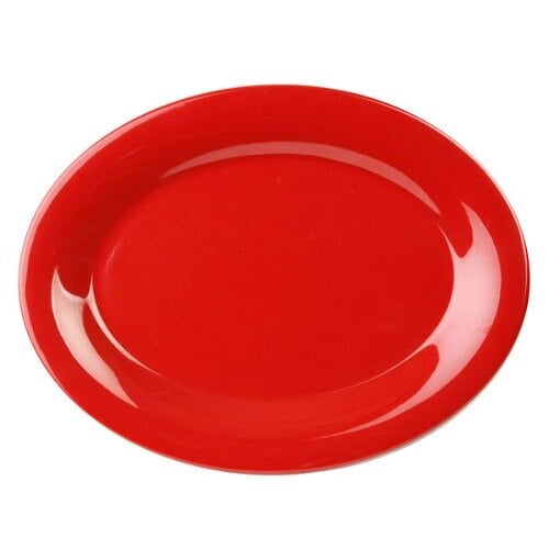 Thunder 12" X 9" X 3/4", Platter, Pure Red Color, Melamine, Dozen