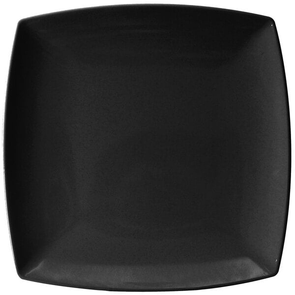 Thunder 10" X 10", 1" Deep, Square Plate, Classic Black, Melamine, Dozen