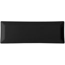 Thunder 15" X 5-1/4", 1" Deep, Rectangular Appetizer Tray, Classic Black, Melamine, Dozen