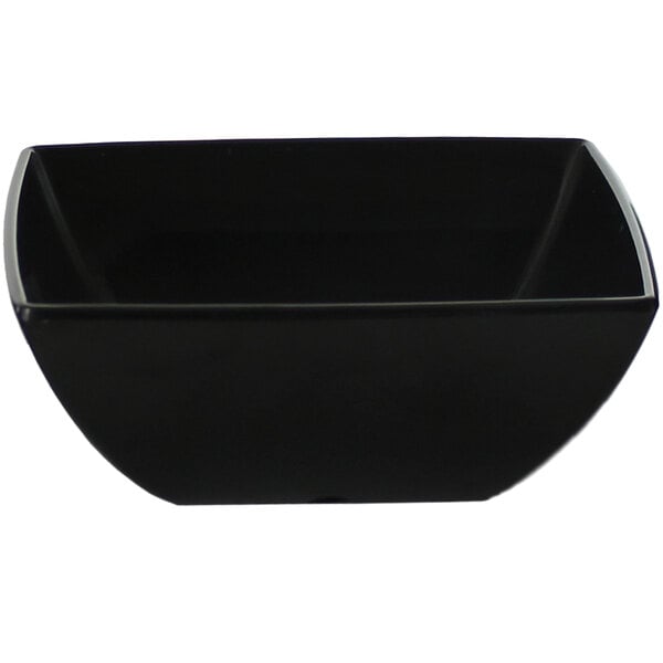 Thunder 2-1/2 Oz, 2-5/8" X 2-5/8", 1-3/8" Deep, Square Bowl, Classic Black, Melamine, Dozen