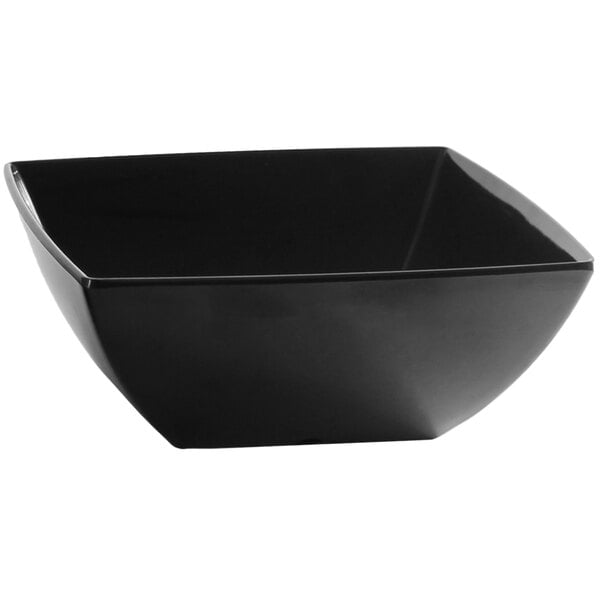 Thunder 90 Oz, 9" X 9", 3-5/8" Deep, Square Bowl, Classic Black, Melamine, Dozen