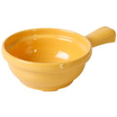 Thunder 10 Oz, 4-5/8" Diameter X 2" Height,, Soup Bowl With 2-1/8" Handle, Yellow Color, Melamine, Dozen
