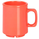 Thunder 8 Oz Mug, 2-7/8" Diameter X 3-7/8" Height, Orange Color, Melamine, Dozen