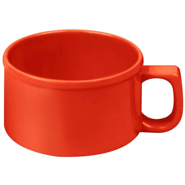 Thunder 10 Oz, 4" Diameter X 2-3/8" Height, Soup Mug, Pure Red Color, Melamine, Dozen