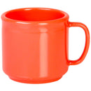 Thunder 10 Oz Mug, 3-3/8" Diameter X 3-1/8" Height, Orange Color, Melamine, Dozen