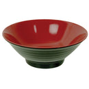 Thunder 42 Oz, 8-1/2" Diameter X 3-1/4" Height, Noodle Bowl, Two Tone (Black & Red), Melamine, Dozen