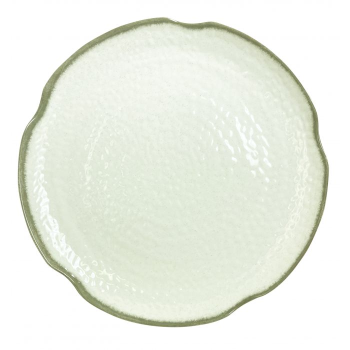 Thunder 14" Diameter X 1-3/4" Height, Lotus Shape Plate, Victoria, Melamine, Dozen
