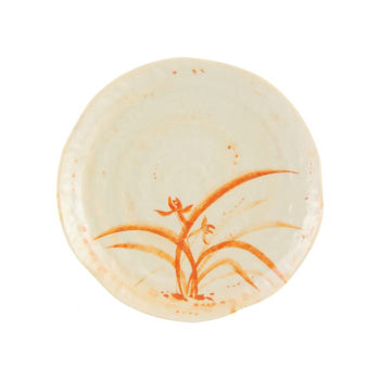 Thunder 16" Diameter X 1-7/8" Height, Lotus Shape Plate, Gold Orchid, Melamine, Dozen