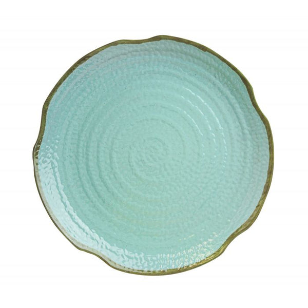 Thunder 16" Diameter X 1-7/8" Height, Lotus Shape Plate, Seaside, Melamine, Dozen