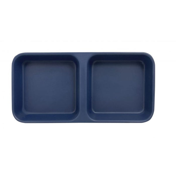 Thunder 4 Oz, 6" X 3", Twin Sauce Dish, Classic Stone Blue, Melamine, Dozen
