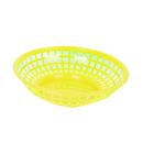 Thunder 8" Diameter X 2" Height, Round Fast Food Basket, Yellow Color, Polypropylene, Dozen