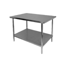 Thunder 30" X 30" X 35", Flat Top Worktable With Rounded Edges, Stainless Steel 430, 18 Gauge, Each
