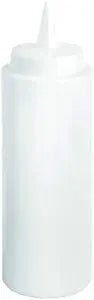 Thunder 8 Oz, 2" Diameter X 7" Height, Squeeze Bottle, Clear Color, Polyethylene Bottle With Polypropylene Cap, Dozen