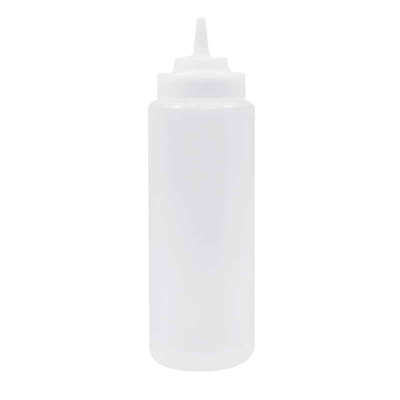 Tablecraft 32oz Clear WideMouthª and Standard Tip Top Squeeze Bottle with 63mm Opening, Clear, Each