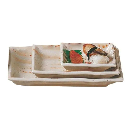 Thunder 3 Oz, 4" X 4" Wave Square Sauce Dish, Gold Orchid, Melamine, Dozen