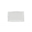 Thunder 11-1/4" X 7-1/4", 1" Deep, Wavy Rectangular Plate, Classic White, Melamine, Dozen