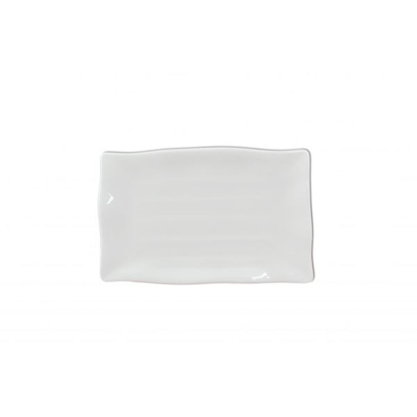 Thunder 11-1/4" X 7-1/4", 1" Deep, Wavy Rectangular Plate, Classic White, Melamine, Dozen