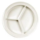 Thunder 8-3/4" Diameter X 1-1/4" Height, Deep Compartment Plate, White Color (No Lid), Melamine, Dozen
