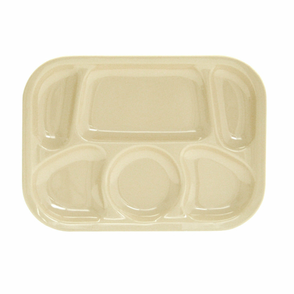 Thunder 13" X 9-1/2" X 1", Compartment Tray, Tan Color, Melamine, Dozen