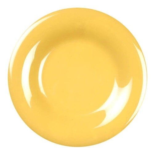 Thunder 11-3/4" Diameter X 1" Height, Wide Rim Plate, Yellow Color, Melamine, Dozen