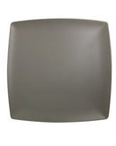Thunder 12" X 12", 1" Deep, Square Plate, Classic Stone Grey, Melamine, Dozen