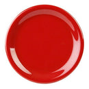 Thunder 10-1/2" Diameter X 3/4" Height, Narrow Rim Plate, Pure Red Color, Melamine, Dozen