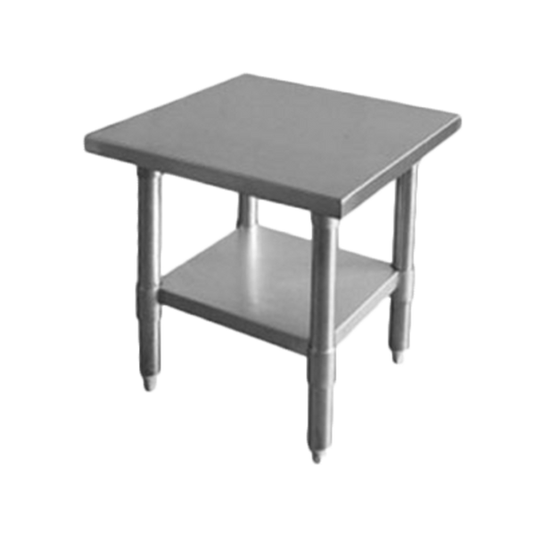 Thunder 30" X 12" X 35", Flat Top Worktable With Rounded Edges, Stainless Steel 430, 18 Gauge, Each