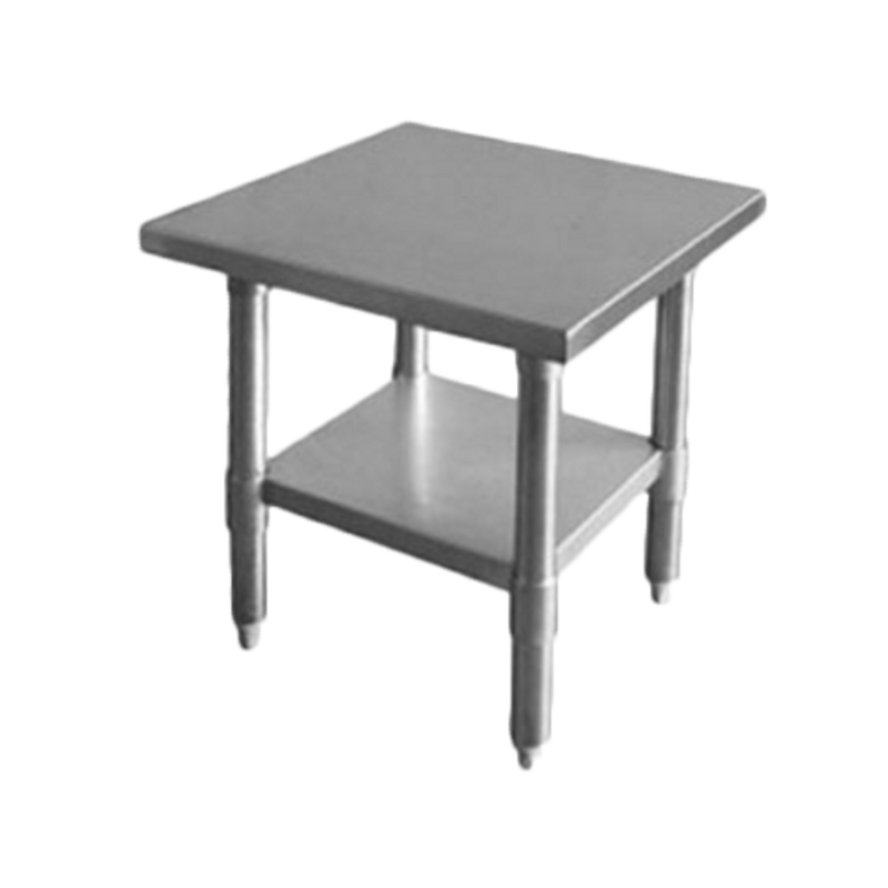 Thunder 30" X 12" X 35", Flat Top Worktable With Rounded Edges, Stainless Steel 430, 18 Gauge, Each