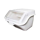 Thunder 10 Gallon (150 Cups), 19-1/4" X 23-3/8" X 17", Shelf Ingredient Bin With Clear Flip Top Lid, White Color, Polypropylene, Each