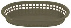 Thunder 10-3/4" X 7" X 1-1/2", Oblong Fast Food Basket, Brown Color, Polypropylene, Dozen