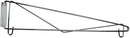 Thunder 21" x 3" x 7-1/4", Direct Wall Bracket, Single Shelf Support, Chrome Plated Wire, NSF, Each