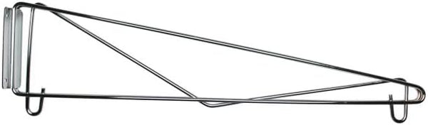 Thunder 21" x 3" x 7-1/4", Direct Wall Bracket, Single Shelf Support, Chrome Plated Wire, NSF, Each