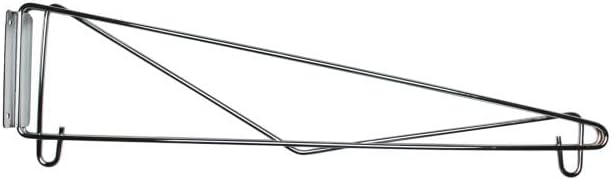 Thunder 21" x 3" x 7-1/4", Direct Wall Bracket, Single Shelf Support, Chrome Plated Wire, NSF, Each