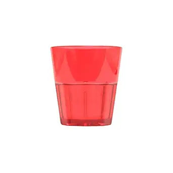 Thunder 8 Oz, 3-1/8" Diameter X 3-1/4" Height, Diamond Rock, Red Color, Polycarbonate, Dozen