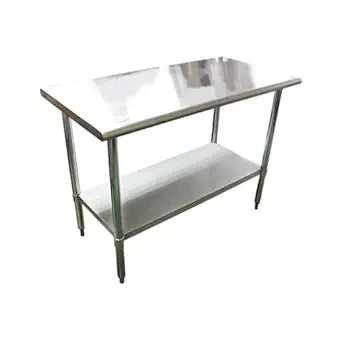 Thunder 24" X 60" X 35, Flat Top Worktable With Rounded Edges, Stainless Steel 430, 18 Gauge, Each