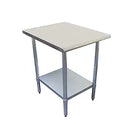 Thunder 24" X 24" X 35", Flat Top Worktable With Rounded Edges, Stainless Steel 430, 18 Gauge, Each