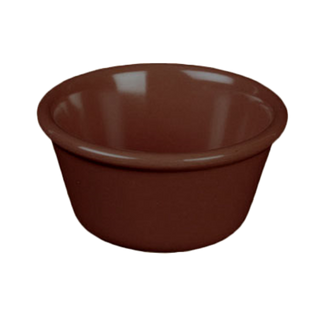 Thunder 2-1/2 Oz, 2-7/8" Diameter X 1-3/8" Height, Smooth Ramekin, Chocolate Color, Melamine, Dozen