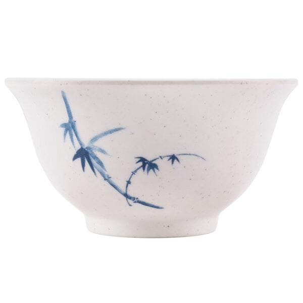 Thunder 6 Oz, 3-3/4" Diameter X 2" Height, Rice Bowl, Blue Bamboo, Melamine, Dozen