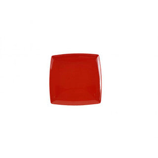 Thunder 9" X 9", 1" Deep, Square Plate, Classic Pure Red, Melamine, Dozen