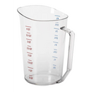Cambro 1qt Polycarbonate Measuring Cup, Clear, Each