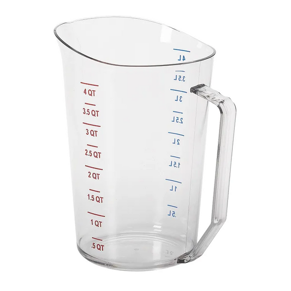 Cambro 1qt Polycarbonate Measuring Cup, Clear, Each