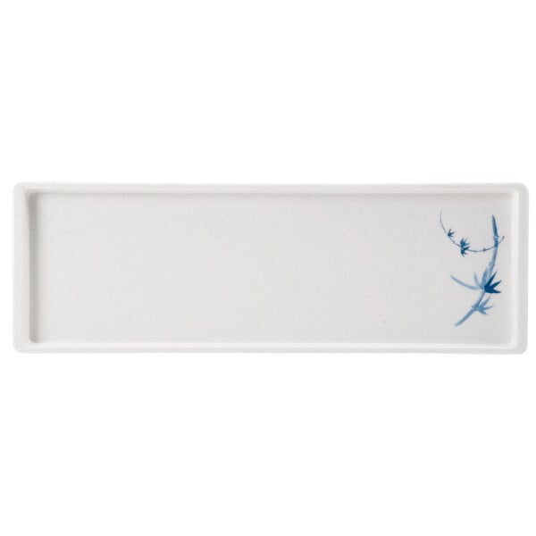 Thunder 13-1/2" X 4-1/2" X 5/8", Sandwich Tray, Blue Bamboo, Melamine, Dozen