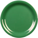 Thunder 9" Diameter X 3/4" Height, Narrow Rim Plate, Green Color, Melamine, Dozen