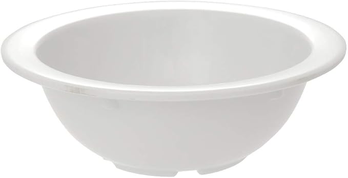 Thunder 10 Oz, 5-1/2" Diameter X 1-7/8" Height, Grapefruit Bowl, White Color, Melamine, Dozen