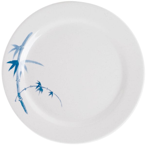 Thunder 7-7/8" Diameter X 5/8" Height, Round Plate, Blue Bamboo, Melamine, Dozen