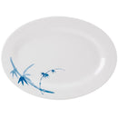Thunder 12" X 8-5/8" X 7/8", Platter, Blue Bamboo, Melamine, Dozen