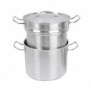 Thunder 20 qt, Double Boiler (3 Piece Set), Stainless Steel, Encapsulated Base, NSF, Each